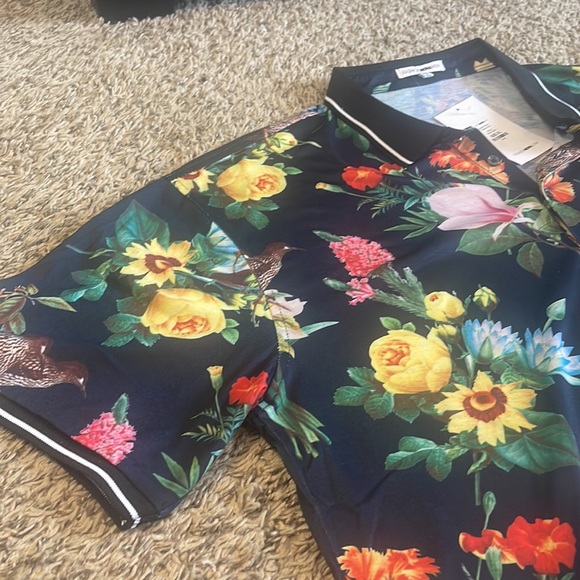 FASHION NOVA MEN FLOAL POLO SHIRT - Picture 4 of 7